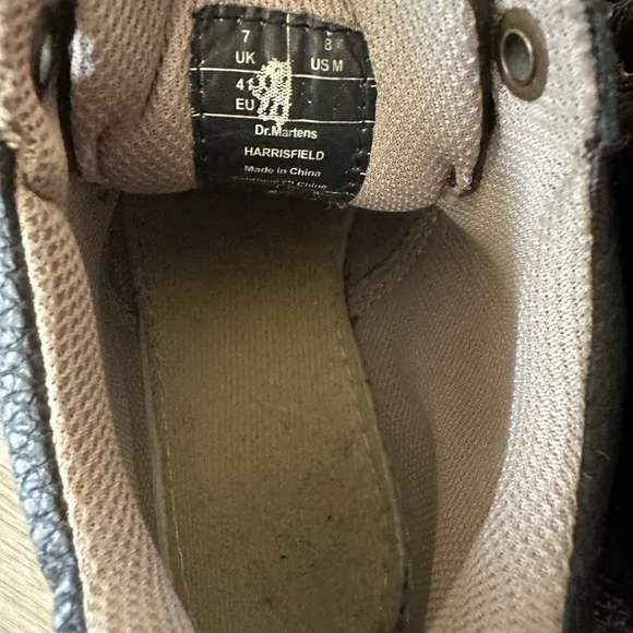 Dr. Martens Harrisfield Leather Boots Dark Brown Men’s Size 8 - Picture 8 of 10